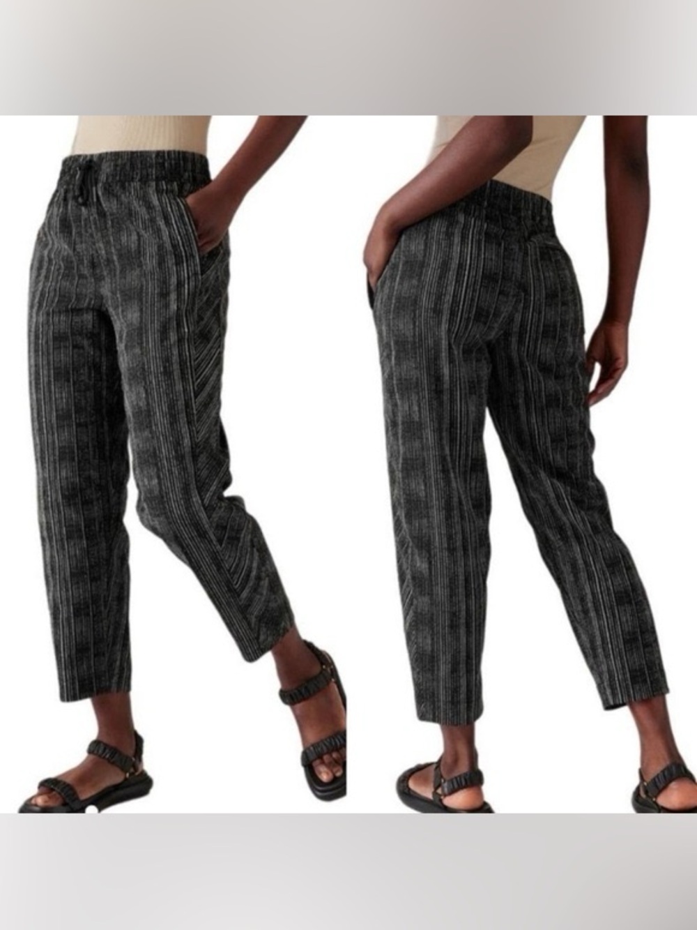 Athleta Women’s Arrival Pant in Amara Stripe Black - Size 10